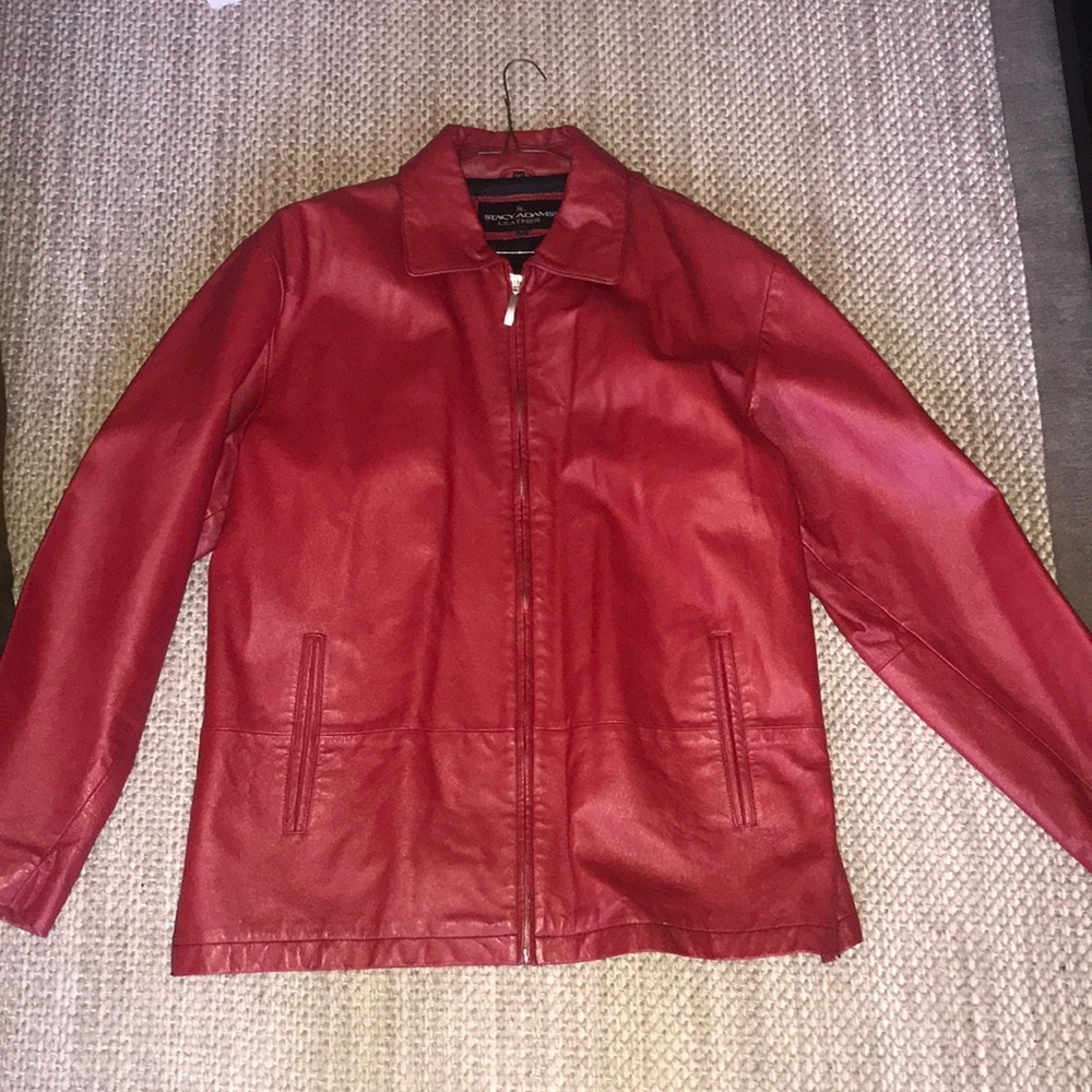Stacy Adams Leather Red Leather Jacket